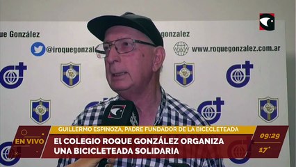 El colegio Roque González organiza una bicicleteada solidaria. Será el 30 de abril.