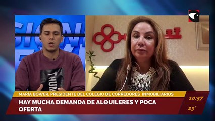 Hay mucha demanda de alquileres y poca oferta. Entrevista a María Bower, presidente del Colegio de Corredores