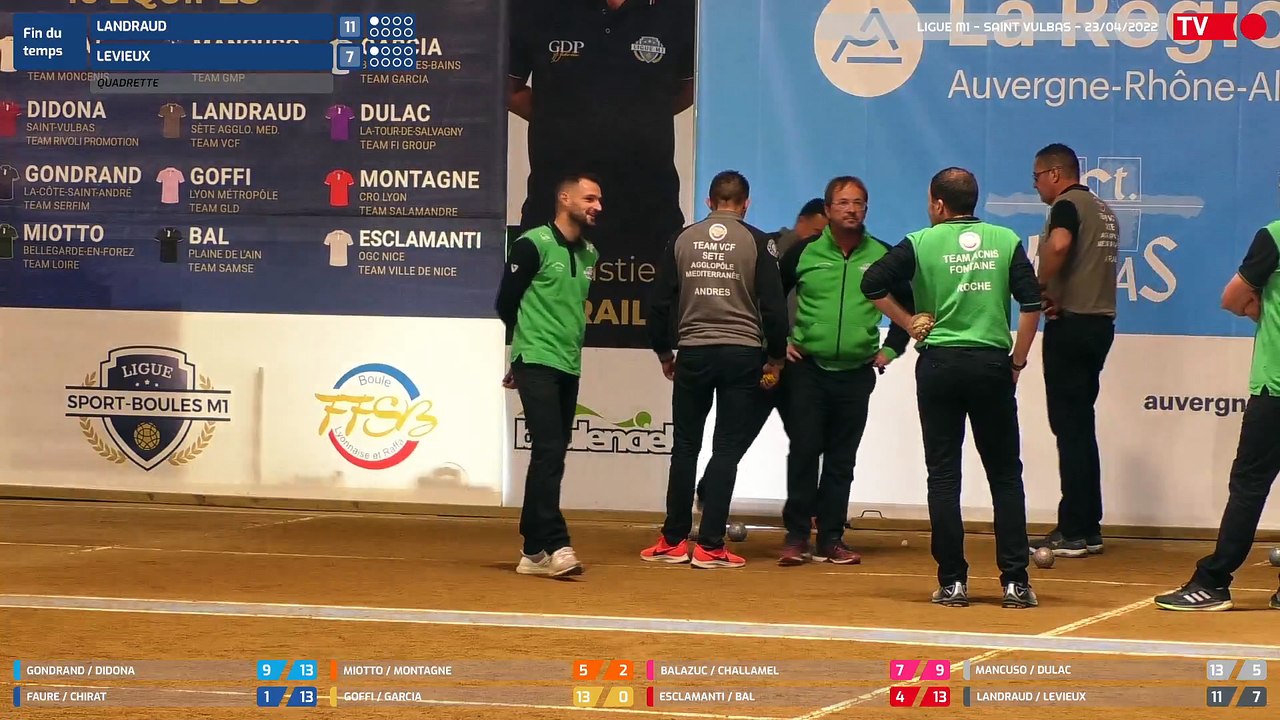 Ligue Sport Boules M1 / Saint Vulbas / Plan Rapproché / Vendredi 22 Avril