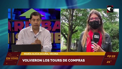 Volvieron los tours de compras. Los vecinos se quejan porque no limpian la zona.