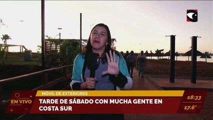 Tarde de sábado con mucha gente en Costa Sur de Posadas