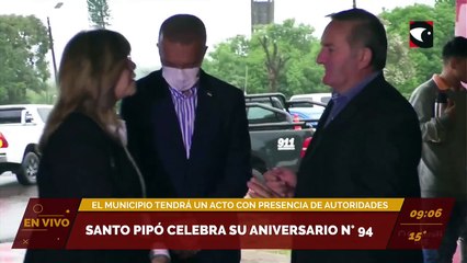 Santo Pipó celebra su aniversario n° 94. El municipio tendrá un acto con presencia de autoridades.