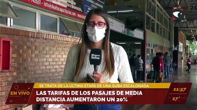Las tarifas de los pasajes de colectivo de media distancia aumentaron un 20%