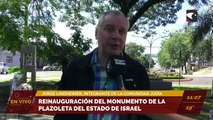 74° Aniversario de la creación del Estado de Israel. Reinauguración del monumento de la plazoleta.