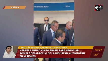 Herrera Ahuad visitó Brasil para negociar posible desarrollo de la industria automotriz en Misiones
