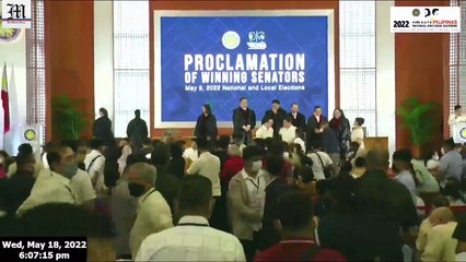 Proclamation of Winning Senators of the May 9, 2022 National and Local Elections