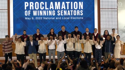 Proclamation of winning senators in PICC