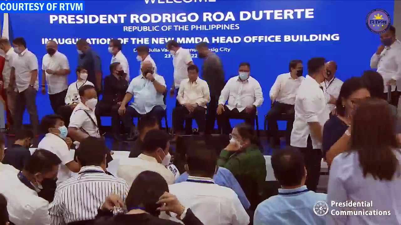 President Rodrigo Roa Duterte graces the inauguration of the new Metropolitan Manila Development Authority (MMDA) Head Office Building in Pasig City on May 23, 2022.