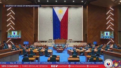 Canvassing of votes for president and vice president - May 24, 2022