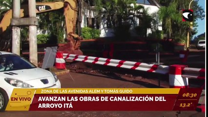 #Posadas | Avanzan las obras de canalización del arroyo Itá. Zona de las avenidas Alem y Tomás Guido