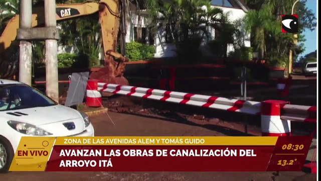 #Posadas | Avanzan las obras de canalización del arroyo Itá. Zona de las avenidas Alem y Tomás Guido