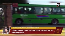 Impacto de la faltante del gasoil en el transporte