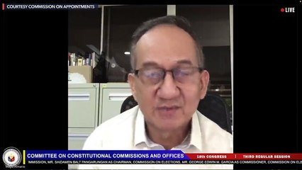 Commission on Appointments’ confirmation for Comelec officials