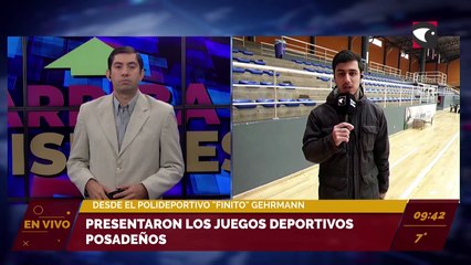 Presentaron los Juegos Deportivos posadeños. En vivo desde el polideportivo “Finito" Gehrmann