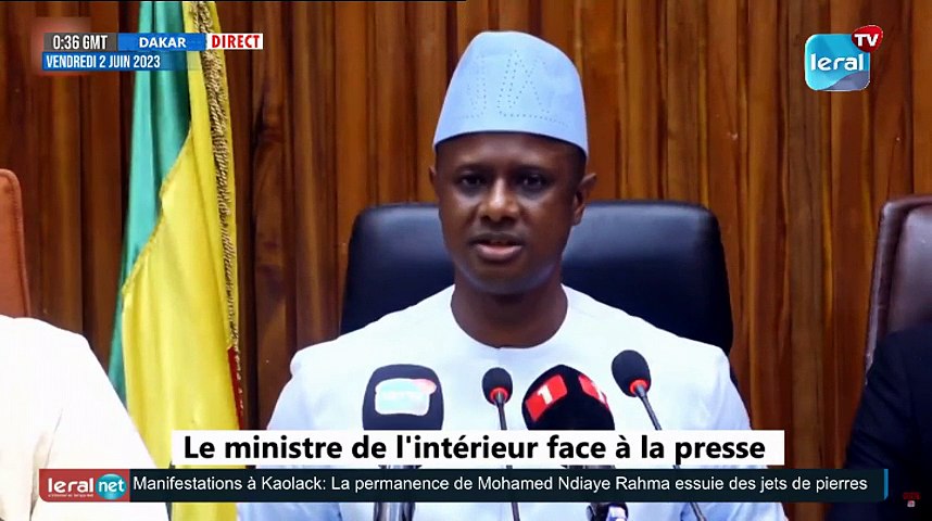 URGENT: Ministre de l'intérieur face à la presse