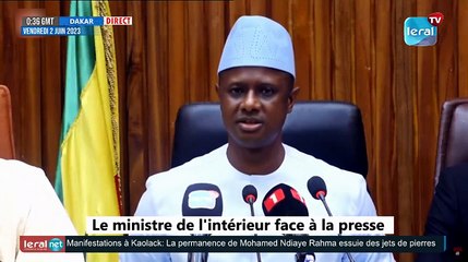URGENT: Ministre de l'intérieur face à la presse