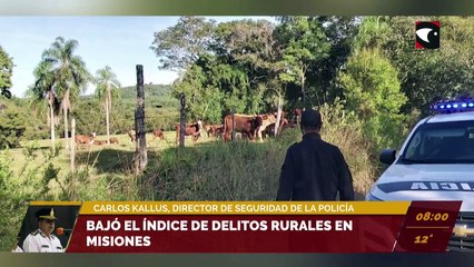 Bajó el índice de delitos rurales en Misiones