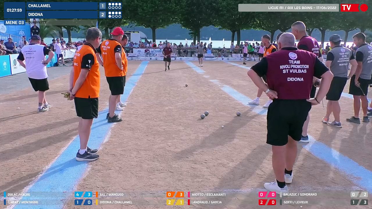 Vendredi 17 Juin / Ligue Sport-Boules M1 / Aix les Bains / Partie Rapproché