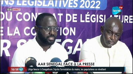 EN DIRECT: COALITION AAR SENEGAL FACE à LA PRESSE