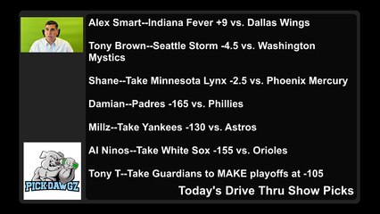 Live Free WNBA MLB Picks Drive Thru Show 6-23-2022
