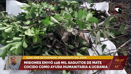 Misiones envió 128 mil saquitos de mate cocido como ayuda humanitaria a ucrania