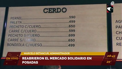 Reabrieron el mercado solidario en Posadas. Funciona de lunes a lunes desde las 4 AM.