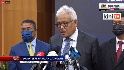 Download Video: LIVE: Press conference by Home Minister Hamzah Zainudin