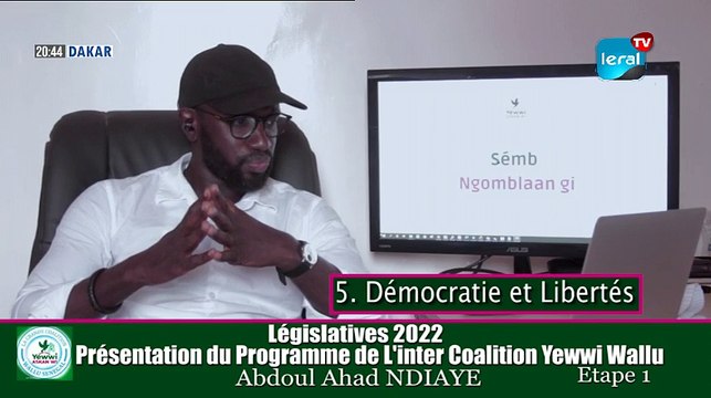 LEGISLATIVES 2022: Présentation du programme de l'inter Coalition Yewi Wallu par ABDOUL AHAD NDIAYE