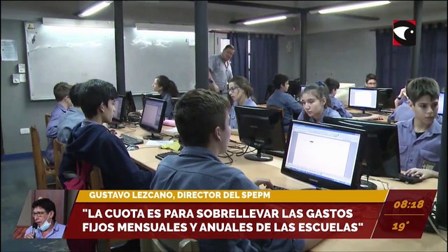 Aumentan las cuotas de colegios privados a partir de agosto. Entrevista a Gustavo Lezcano, director del SPEPM