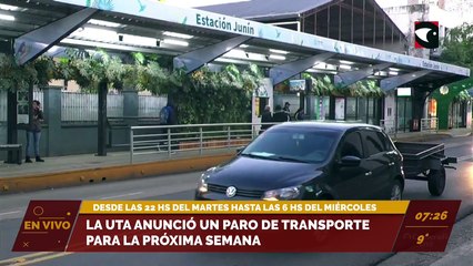 La UTA anunció un paro de transporte para la otra semana. Será desde las 22 del martes hasta las 6 horas del miércoles