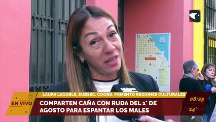 Tradicional caña con ruda del 1° de agosto para espantar los males desde el museo juan Yaparí en Posadas