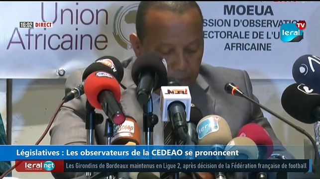 Direct - Législatives : Les observateurs de la CEDEAO se prononcent