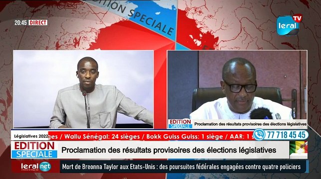 Proclamation des résultats provisoires des élections législatives