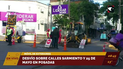 #Tránsito | Desvío sobre calle Sarmiento esquina 25 de mayo en Posadas