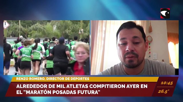 Más de 1500 atletas compitieron en el maratón Posadas Futura. Entrevista a Renzo romero, director de Deportes
