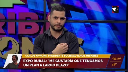 Carlos Navajas, presidente de la Sociedad rural Misiones, hace un balance de la Expo Rural