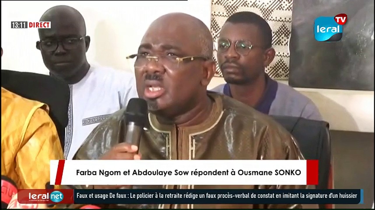 Farba Ngom et Abdoulaye Sow répondent à Ousmane SONKO
