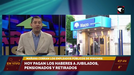Hoy pagan los haberes a jubilados, pensionados y retirados