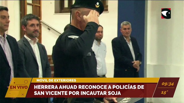 El gobernador Herrera Ahuad reconocerá a policías de San Vicente por incautar soja