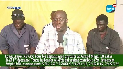 Louga Appel REVAS: Pour les dépannages gratuits au Grand Magal 18 Safar