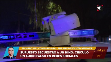 Supuesto secuestro a un niño: circuló un audio falso en redes sociales. Entrevista a Eduardo Maj, comisario gral. sub jefe de la Policía de Misiones