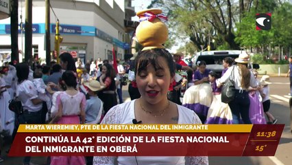 Continúa la 42° edición de la Fiesta Nacional del Inmigrante en Oberá