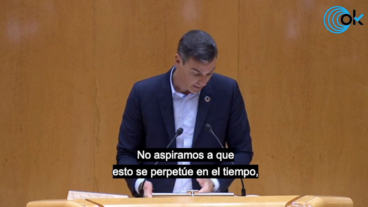 Pedro Sánchez y Alberto Núñez Feijóo en el Pleno del Senado