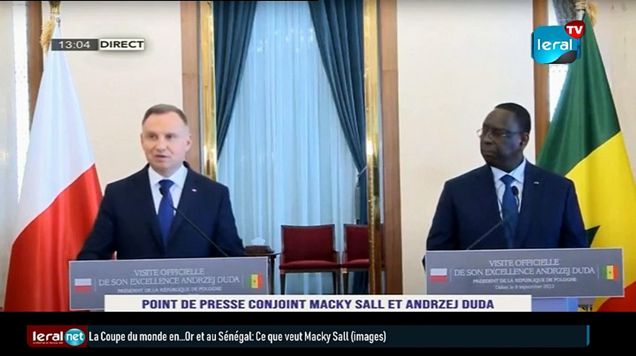 Point de presse conjoint du Président Macky SALL et son homologue polonais Andrzej DUDA, en visite à DAKAR