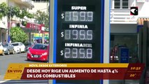 Desde hoy rige un nuevo aumento de hasta el 4% en el precio de los combustibles