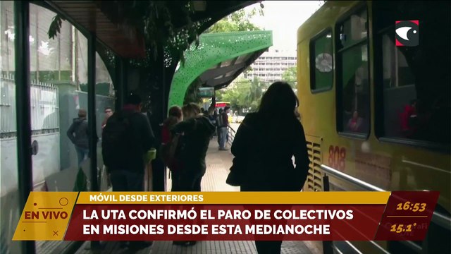 La UTA confirmó el paro de colectivos en Misiones desde esta medianoche