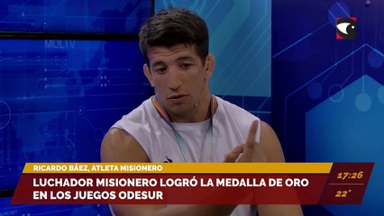 Luchador misionero logró la medalla de oro en los Juegos ODESUR. Entrevista con Ricardo Báez, atleta misionero.
