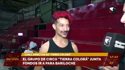 El grupo de circo "Tierra Colorá" junta fondos para Bariloche.