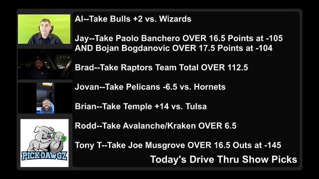 Game Day Picks Show Live Expert MLB NCAAF NBA Picks - Predictions, Tonys Picks 10/21/2022