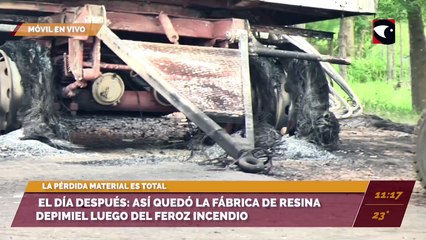 Se incendió un resinera en Candelaria